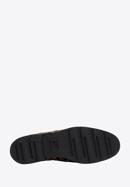 Damskie mokasyny zamszowe w panterkę z błyszczącą klamrą, brązowo-czarny, 98-D-100-1-36, Zdjęcie 6