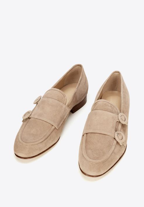 Women's suede moccasins, beige, 92-D-125-9-36, Photo 2