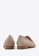 Suede moccasins with chain strap, beige, 98-D-101-9-40, Photo 4