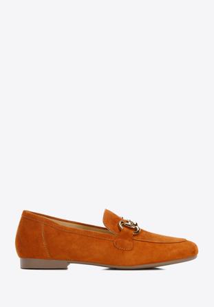 Women's suede bit loafers