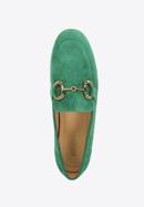 Women's suede bit loafers, green, 96-D-955-5-37, Photo 4
