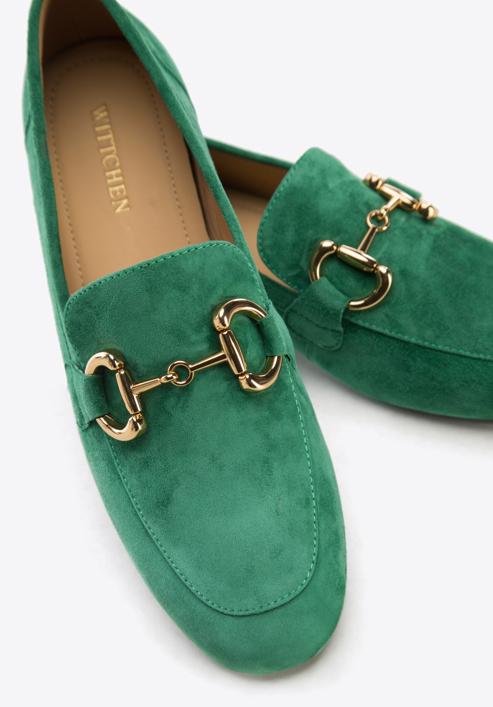 Women's suede bit loafers, green, 96-D-955-N-41, Photo 7