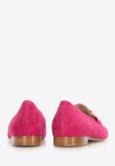 Women's suede loafers with a decorative chain, pink, 96-D-109-N-37_5, Photo 4