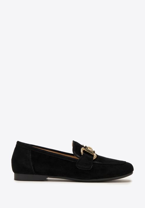 Women's suede penny loafers, black, 98-D-953-F-39, Photo 1