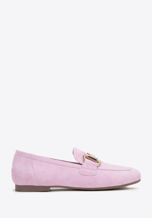 Women's suede penny loafers, light violet, 98-D-953-Y-38, Photo 1