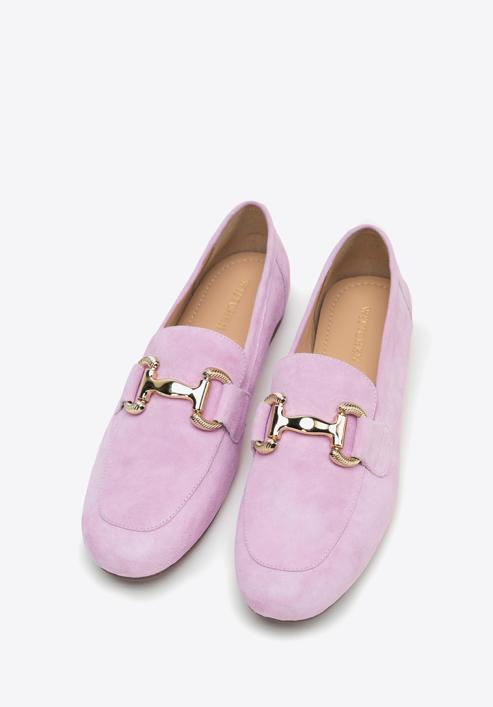 Women's suede penny loafers, light violet, 98-D-953-1-35, Photo 2