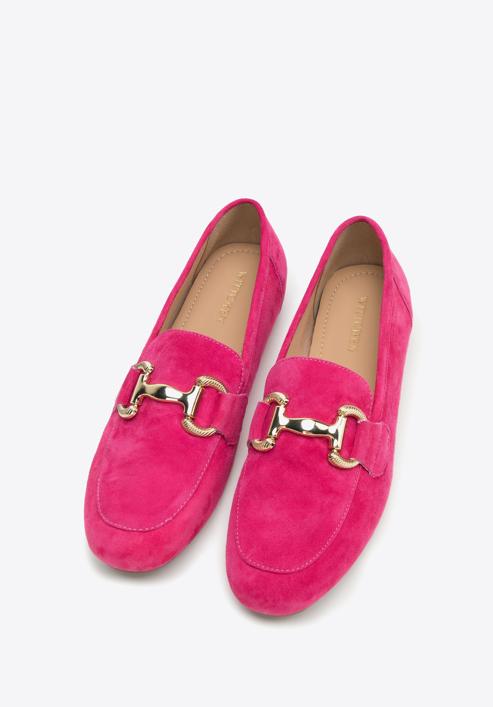 Women's suede penny loafers, pink, 98-D-953-P-37, Photo 2