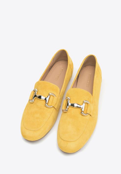 Women's suede penny loafers, yellow, 98-D-953-F-39, Photo 2