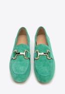 Women's suede penny loafers, green, 98-D-953-F-39, Photo 3