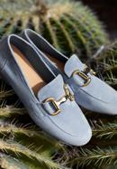 Women's suede penny loafers, blue, 98-D-953-1-37, Photo 30
