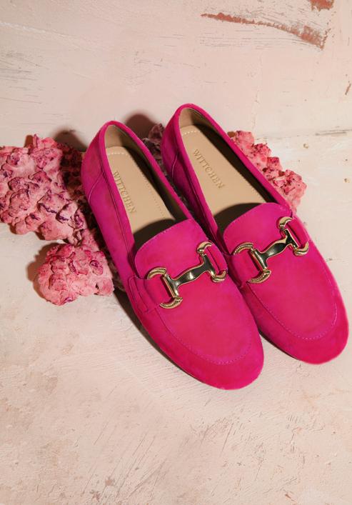 Women's suede penny loafers, pink, 98-D-953-1-37, Photo 35