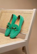 Women's suede penny loafers, green, 98-D-953-7-40, Photo 35