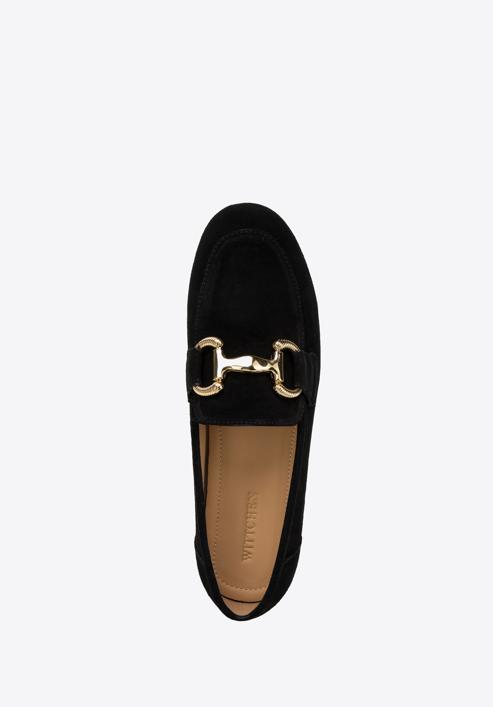 Women's suede penny loafers, black, 98-D-953-Y-36, Photo 4