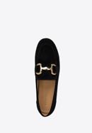 Women's suede penny loafers, black, 98-D-953-F-36, Photo 4