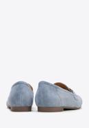 Women's suede penny loafers, blue, 98-D-953-Z-35, Photo 4