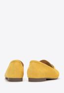 Women's suede penny loafers, yellow, 98-D-953-Z-41, Photo 4