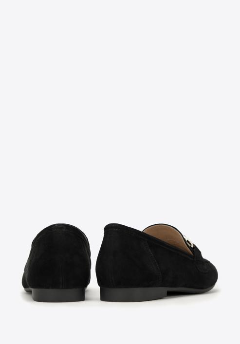 Women's suede penny loafers, black, 98-D-953-P-37, Photo 5
