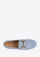 Women's suede penny loafers, blue, 98-D-953-Z-36, Photo 5