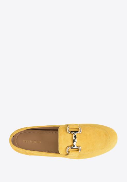 Women's suede penny loafers, yellow, 98-D-953-7-41, Photo 5