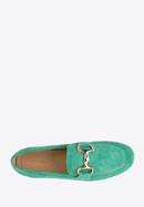 Women's suede penny loafers, green, 98-D-953-Y-40, Photo 5