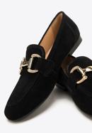 Women's suede penny loafers, black, 98-D-953-Y-39, Photo 7