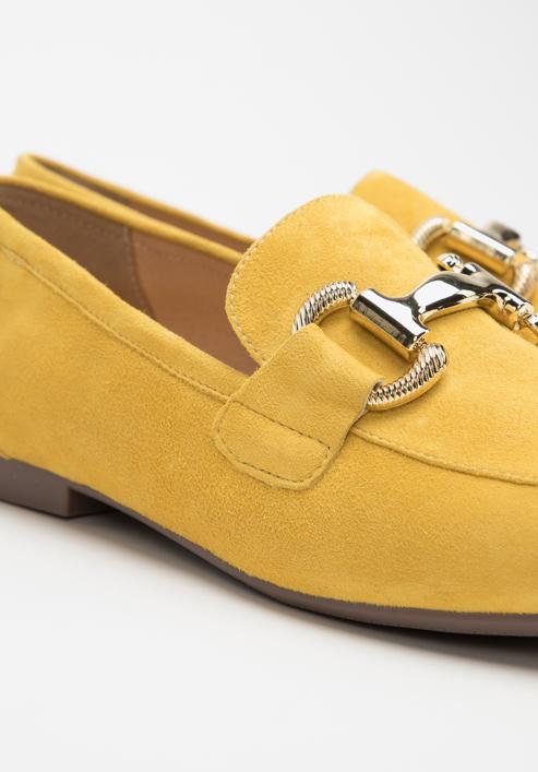 Women's suede penny loafers, yellow, 98-D-953-7-35, Photo 7