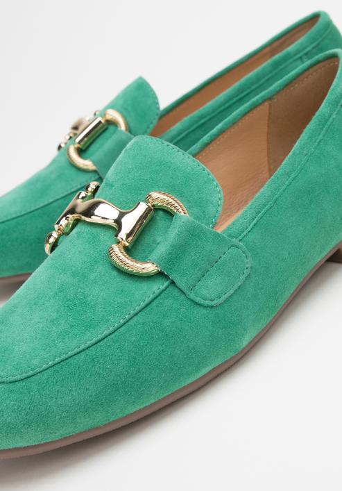 Women's suede penny loafers, green, 98-D-953-7-40, Photo 7