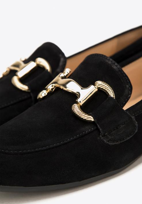Women's suede penny loafers, black, 98-D-953-Z-36, Photo 8