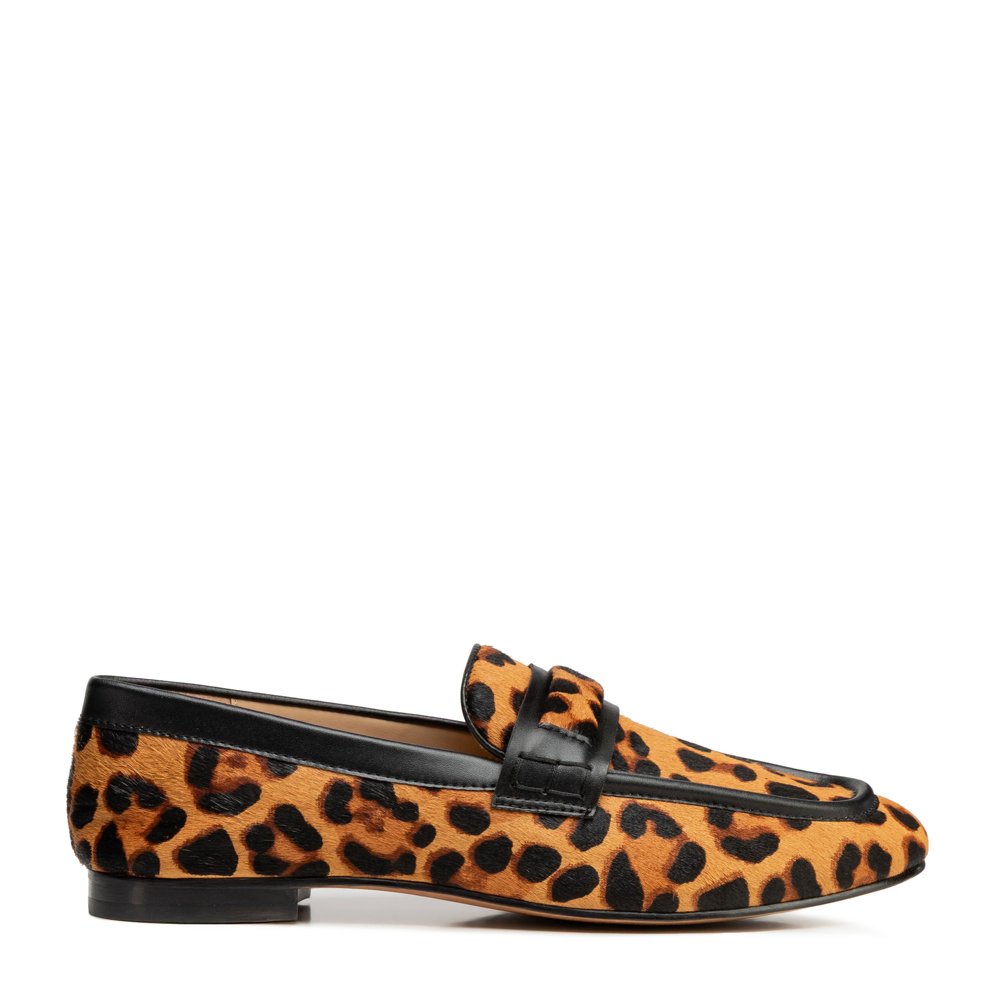 Dámske kožené mokasíny čierne 102-D-350-4