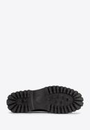Women's leather moccasins with a metal buckle, black, 95-D-518-3-38, Photo 6