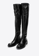 Women's leather over the knee boots, black, 97-D-503-1-37, Photo 2