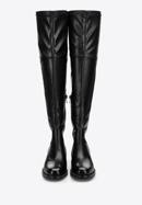 Women's leather over the knee boots, black, 97-D-503-1-38, Photo 3