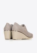 Women's embellished wedge court shoes, beige, 92-D-654-1-40, Photo 4