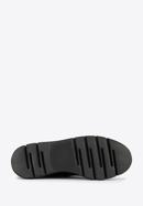 Leather fashion flatform trainers, black, 95-D-101-1-38, Photo 6