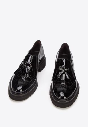 Women's patent leather shoes, black, 93-D-102-1-35, Photo 1