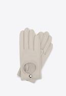 Women's leather driving gloves, white, 46-6A-003-0-S, Photo 1