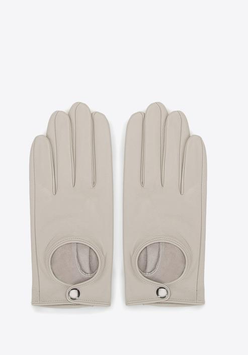 Women's leather driving gloves, white, 46-6A-003-9-M, Photo 3