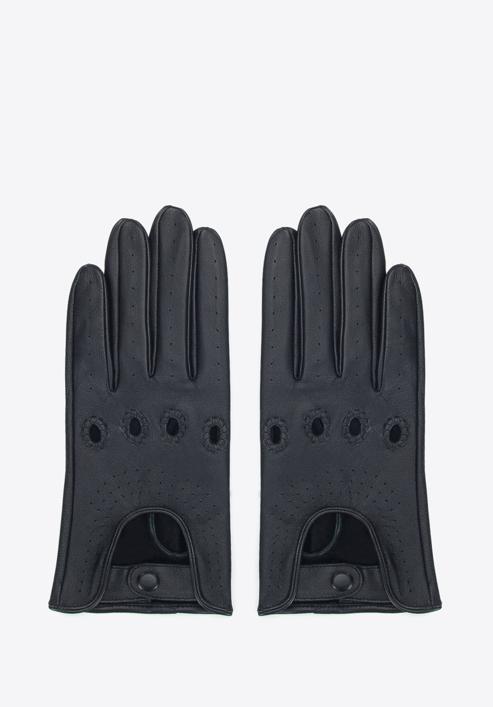 Damskie rękawiczki samochodowe z obszytymi dziurkami, czarny, 46-6A-004-1-XL, Zdjęcie 3