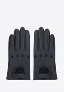 Damskie rękawiczki samochodowe z obszytymi dziurkami, czarny, 46-6A-004-1-XL, Zdjęcie 3