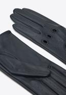Damskie rękawiczki samochodowe z obszytymi dziurkami, czarny, 46-6A-004-1-S, Zdjęcie 4