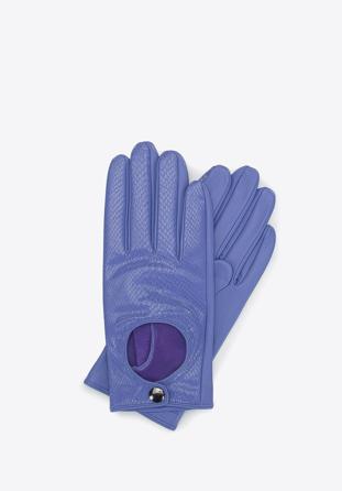 Women's animal effect leather driving gloves, violet, 46-6A-003-F-XS, Photo 1