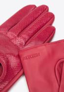 Women's animal effect leather driving gloves, red, 46-6A-003-1-S, Photo 4