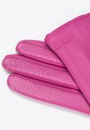 Damskie rękawiczki samochodowe ze skóry lizard, różowy, 46-6A-003-2-M, Zdjęcie 4
