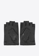 Damskie rękawiczki skórzane bez palców z nitami, czarny, 46-6-306-B-L, Zdjęcie 2