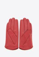 Damskie rękawiczki skórzane dziurkowane, czerwony, 45-6-522-LB-S, Zdjęcie 2