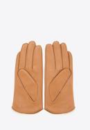 Damskie rękawiczki skórzane dziurkowane, camelowy, 45-6-522-2T-M, Zdjęcie 2