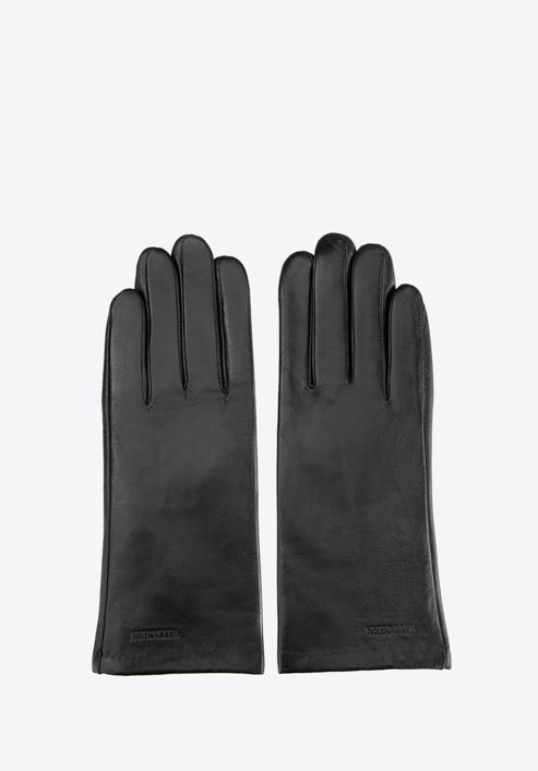Damskie rękawiczki skórzane eleganckie, czarny, 39-6L-901-1-S, Zdjęcie 3