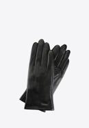 Damskie rękawiczki skórzane klasyczne, czarny, 39-6-500-1-V, Zdjęcie 1