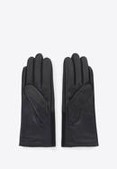 Damskie rękawiczki skórzane proste, czarny, 39-6-647-1-S, Zdjęcie 2