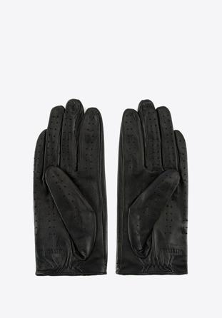 Damskie rękawiczki skórzane samochodowe, czarny, 46-6L-292-1-L, Zdjęcie 1